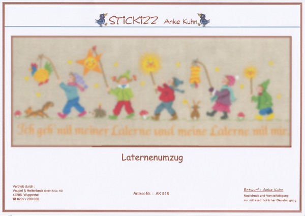 Stickizz Kreuzstich No. AK518 "Laternenumzug"