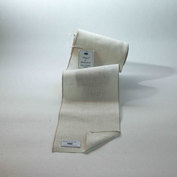 Leinenband 130 mm, 11-fädig, Farbe 901, gebleicht - Rand natur