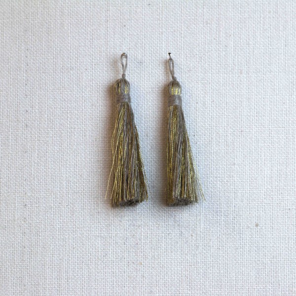 Leinenquaste 6 cm, 100% Leinen, Farbe 90190, natur - gold