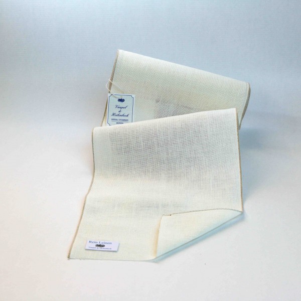Leinenband 200 mm, 11-fädig, Farbe 901, gebleicht - Rand natur