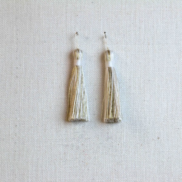 Leinenquaste 6 cm, 100% Leinen, Farbe 90090, gebleicht - gold